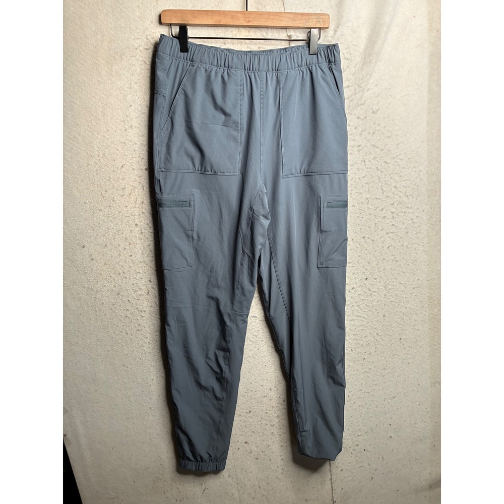 Eddie Bauer Womens Blue Gray Fleece Lined Cargo Joggers Hiking Pants Size 6